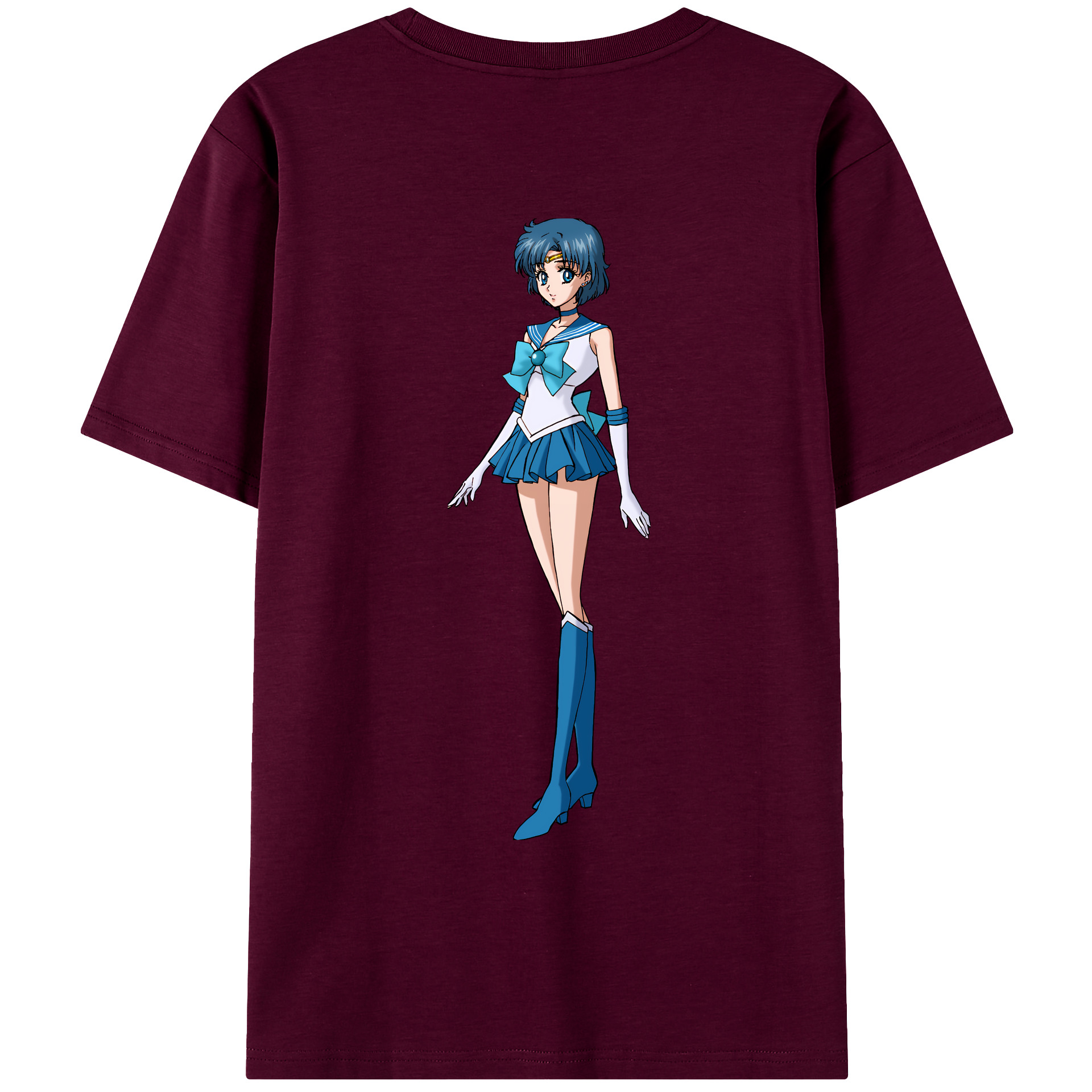 （画像用） 美少女戦士セーラームーン 水野 亜美 みずの あみ Sailor Moon Mizuno Ami レディース半袖Tシャツ(バックプリント)